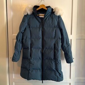 Rebecca Minkoff Hooded Blue Puffer Jacket